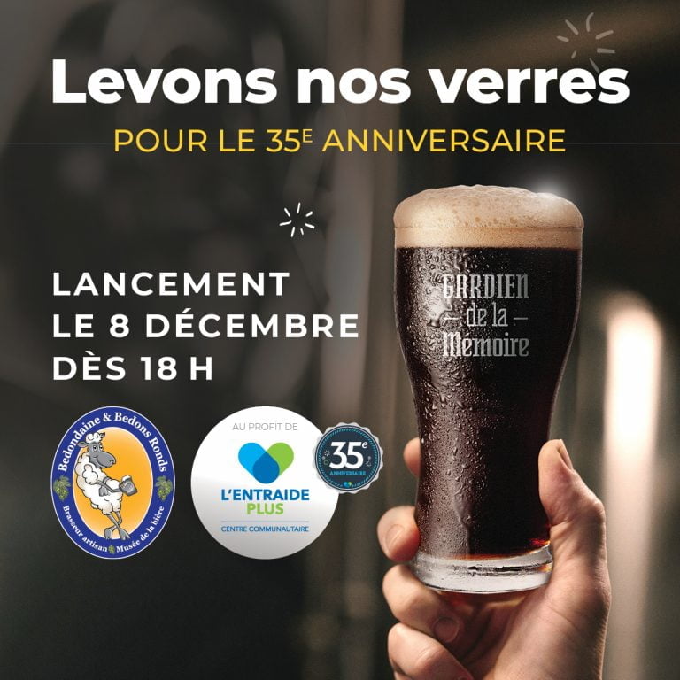 Levons nos verres pour le 35e anniversaire de l’Entraide Plus
